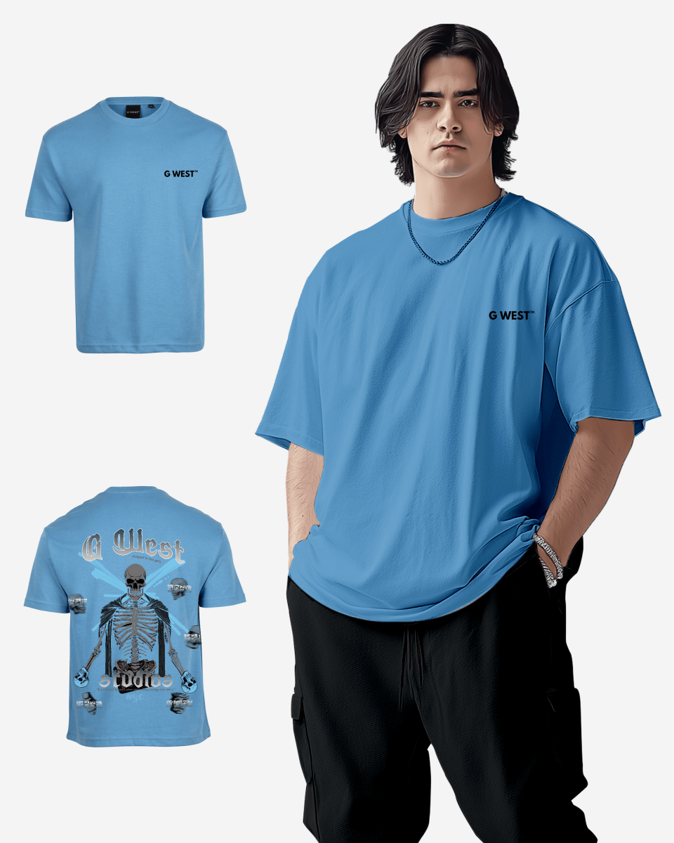 G West Mens Oversized Skull Tee