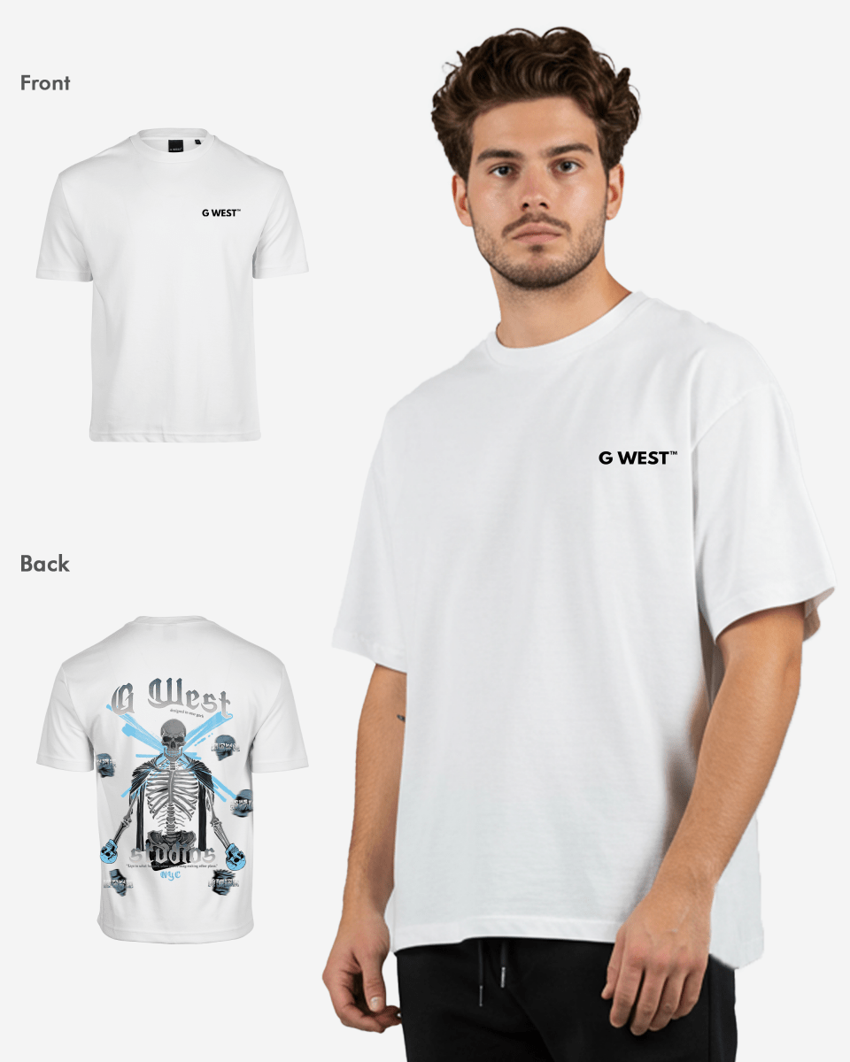 G West Mens Oversized Skull Tee