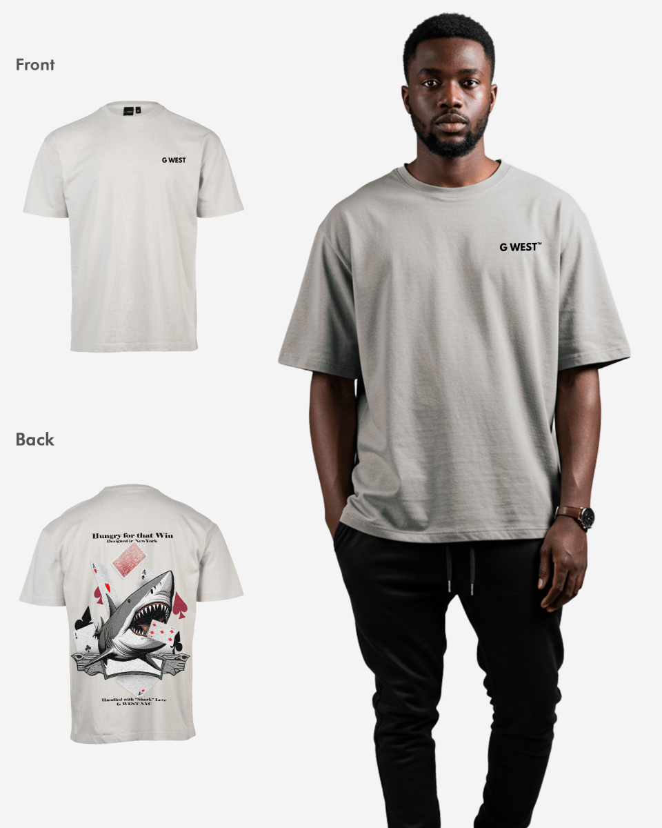 G West Oversized Spade Of Sharks T Shirt Mens