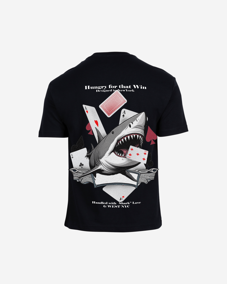 G West Oversized Spade Of Sharks T Shirt Mens