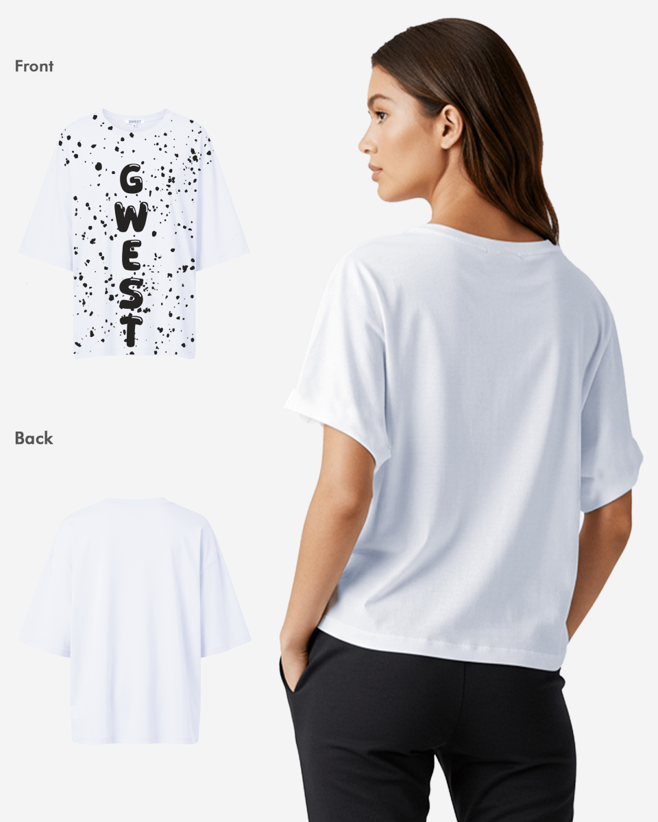 G West Womens Oversized Splatter Tee