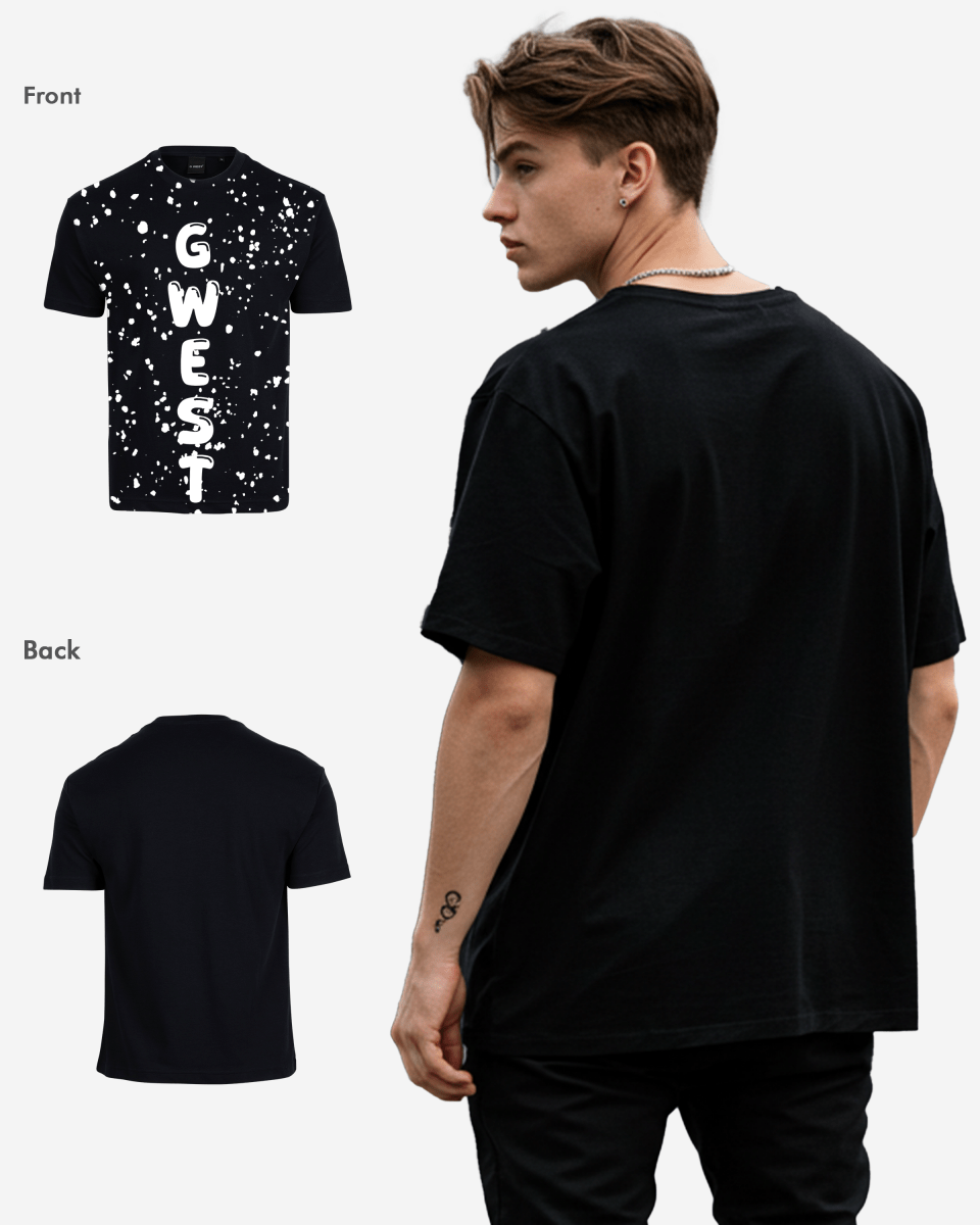G West Mens Oversized Splatter Tee