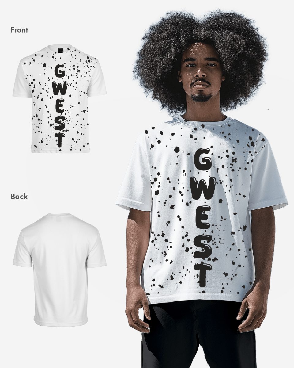 G West Mens Oversized Splatter Tee