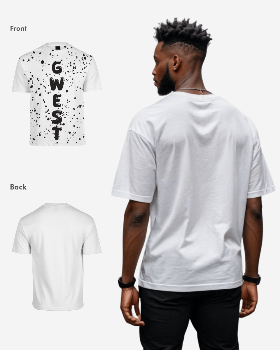 G West Mens Oversized Splatter Tee