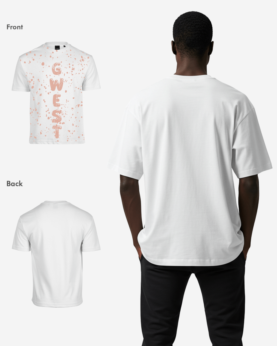 G West Mens Oversized Splatter Tee