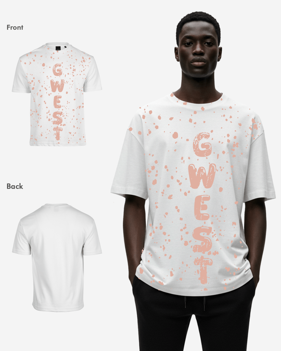 G West Mens Oversized Splatter Tee