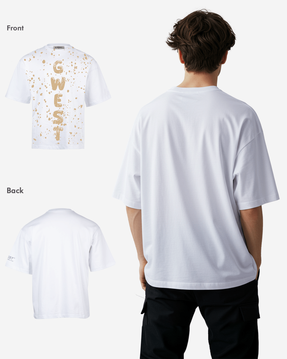 G West Mens Oversized Splatter Tee