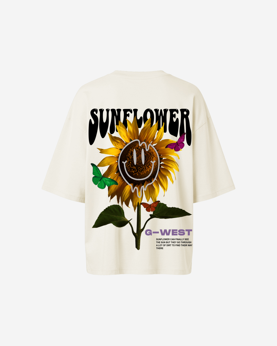 G West Womens Oversized Sunflower Tee