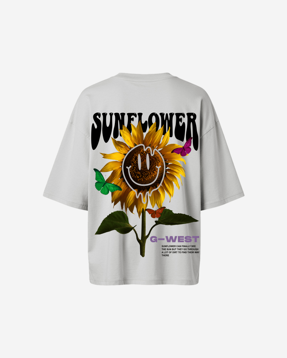 G West Womens Oversized Sunflower Tee