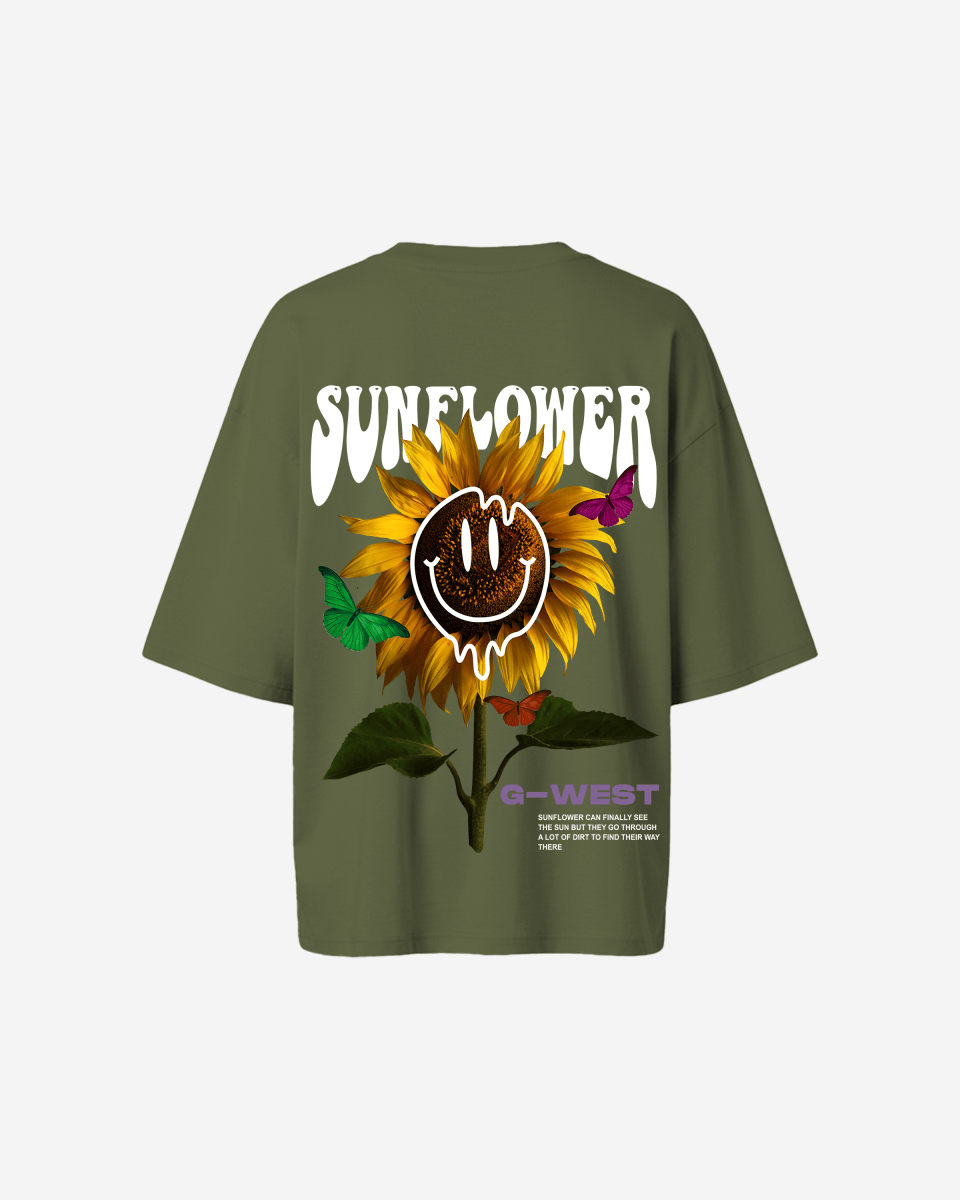 G West Womens Oversized Sunflower Tee
