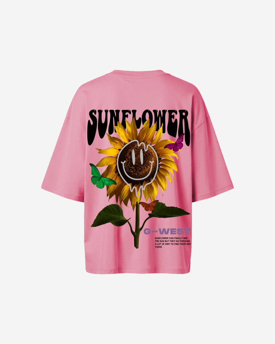 G West Womens Oversized Sunflower Tee