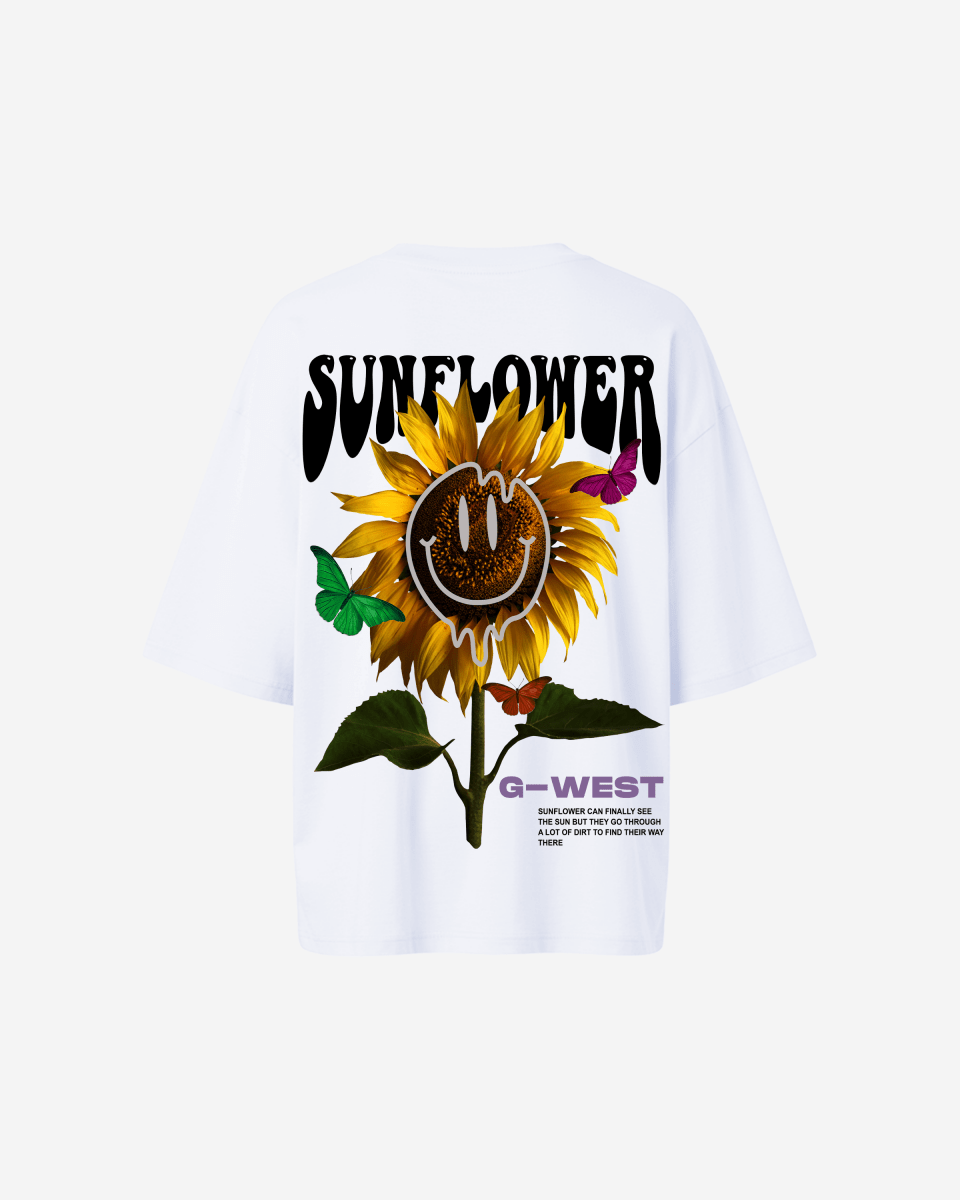 G West Womens Oversized Sunflower Tee