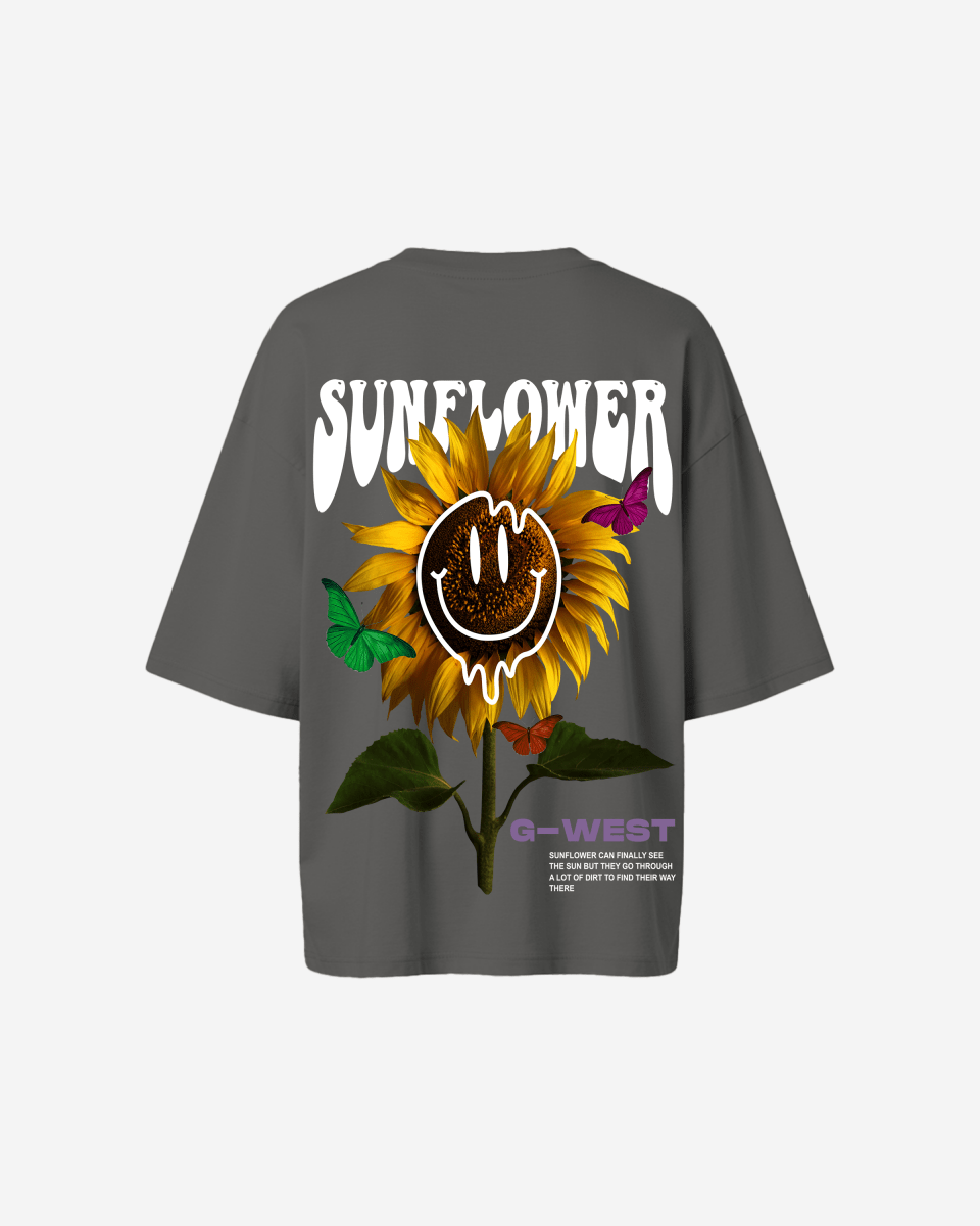 G West Womens Oversized Sunflower Tee