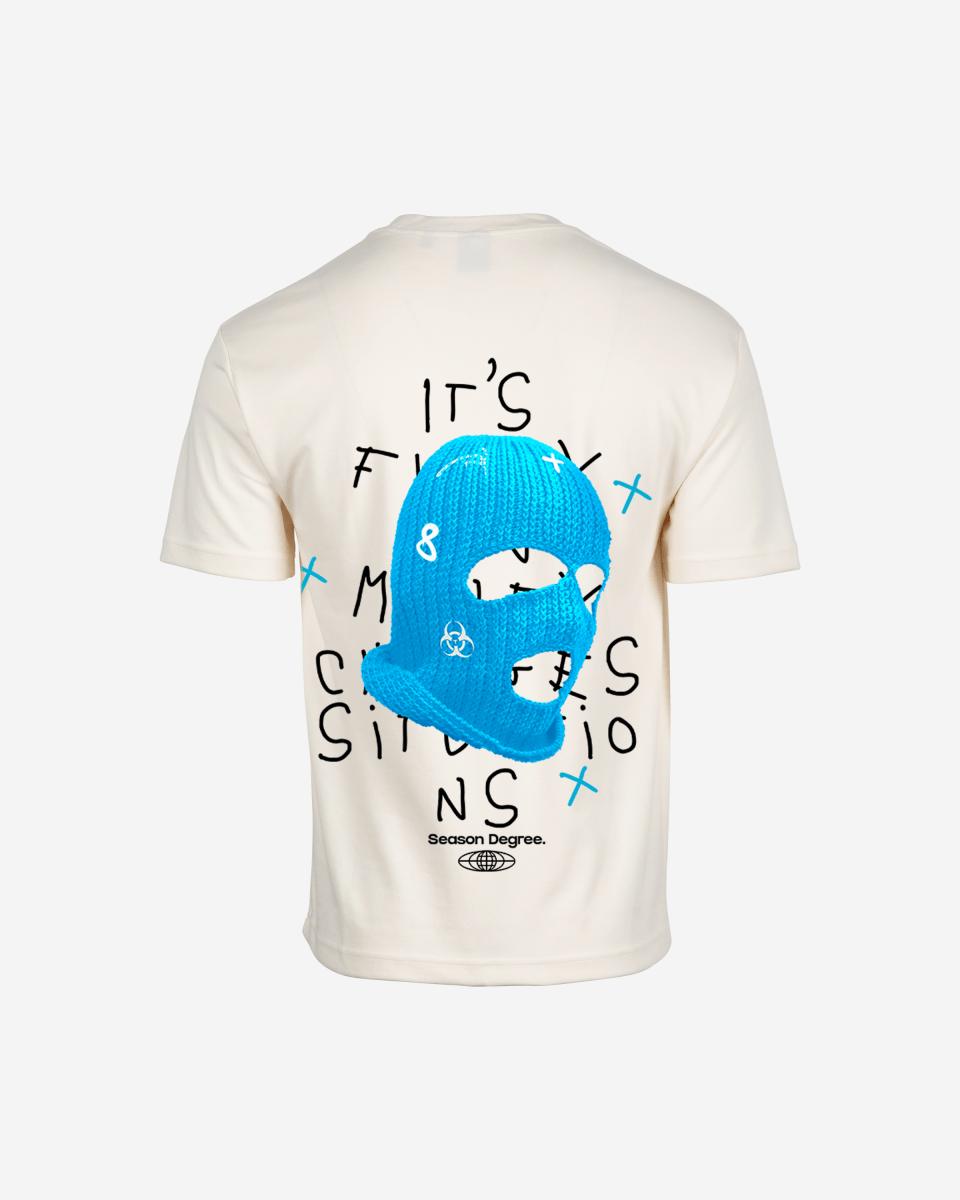 G West Mens Oversized True Blue Ski Mask Oversized Tee