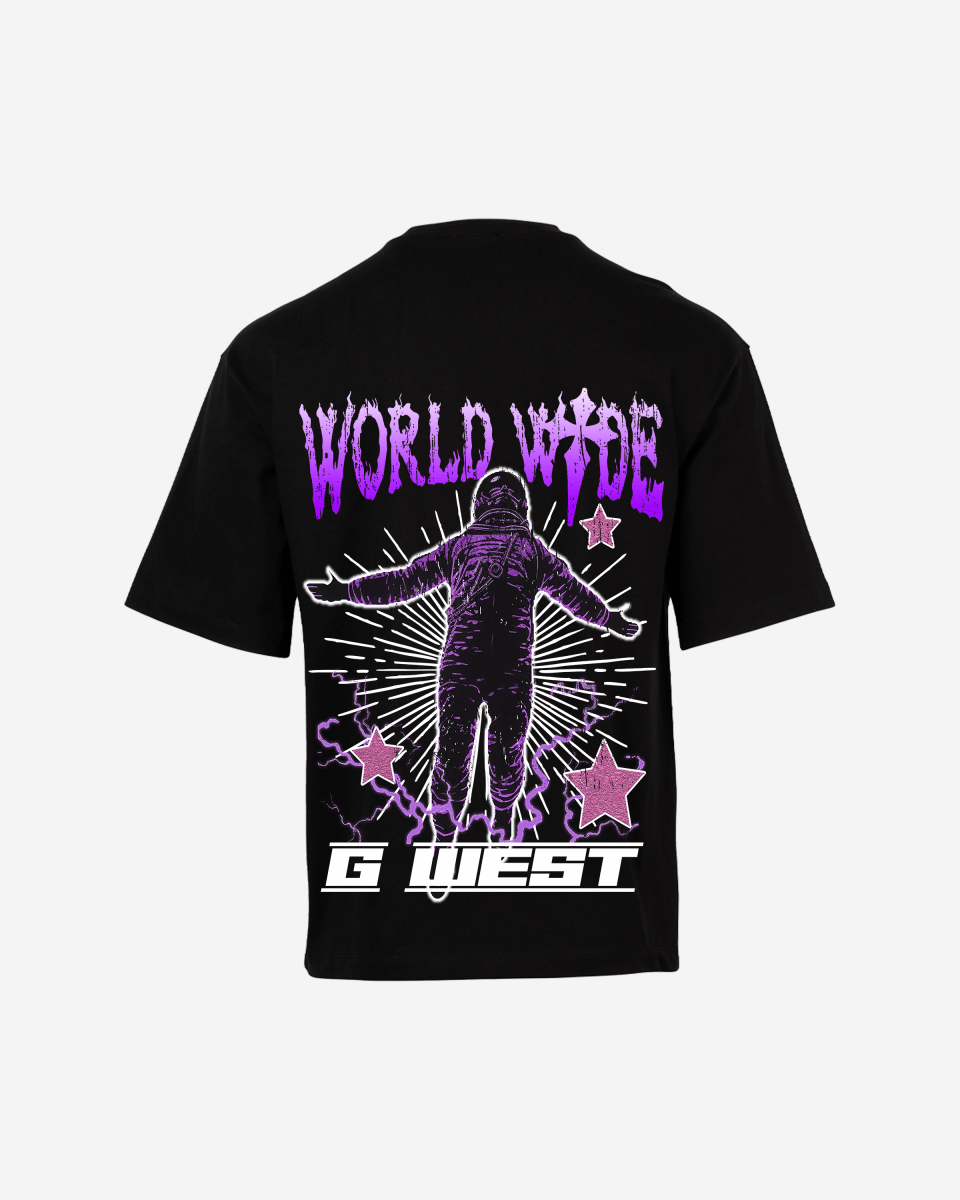 G West Mens Oversized World Wide Star Tee