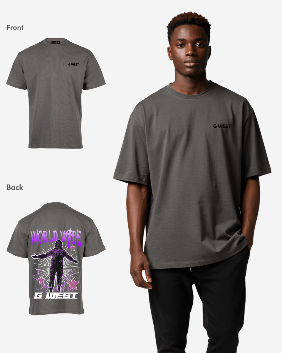 G West Mens Oversized World Wide Star Tee