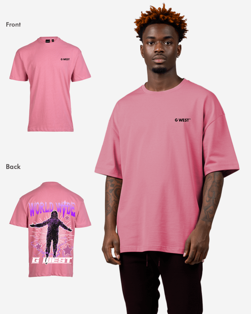 G West Mens Oversized World Wide Star Tee