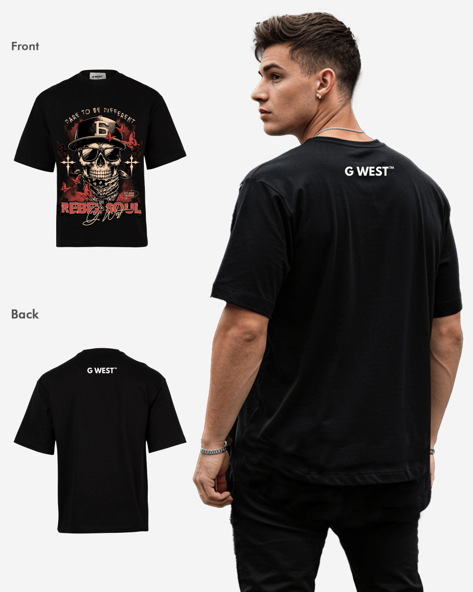 G WEST REBEL SOUL OVERSIZED T-Shirt Mens