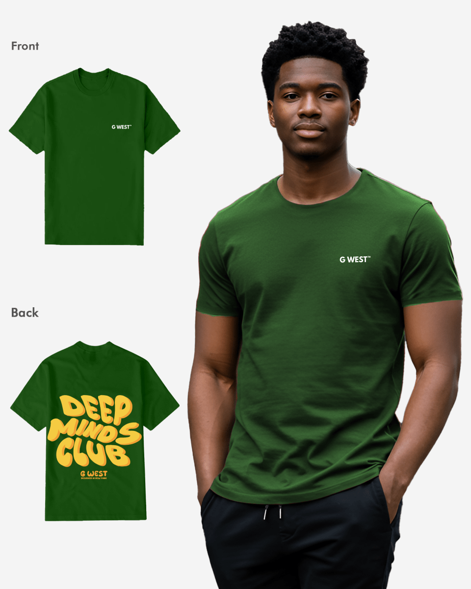 G West Mens Regular Fit Deep Minds Club T Shirt