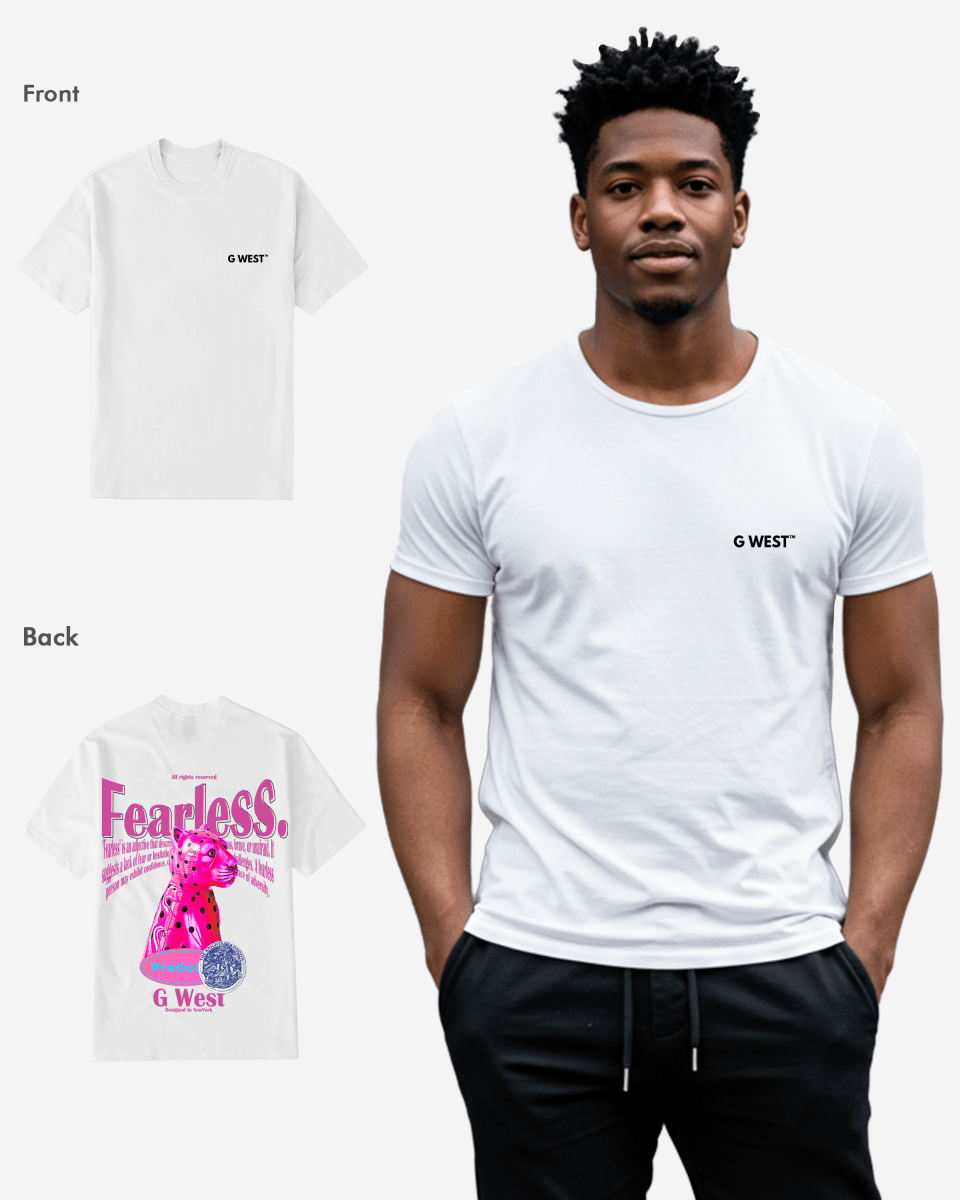 G West Mens Regular Fit Fearless  T Shirt