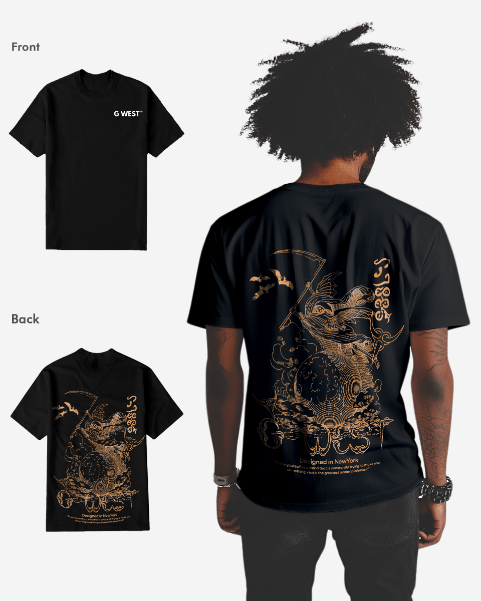 G West Mens Regular Fit Reaper World T-Shirt