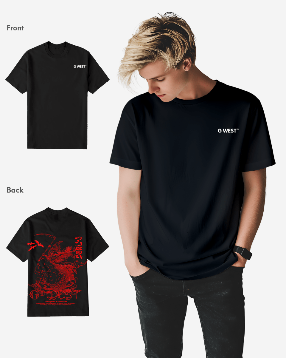 G West Mens Regular Fit Reaper World T-Shirt