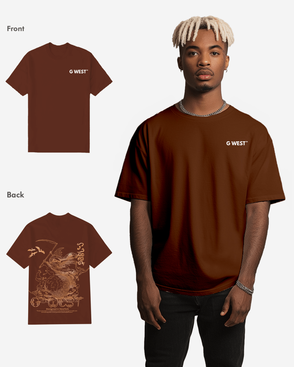 G West Mens Regular Fit Reaper World T-Shirt