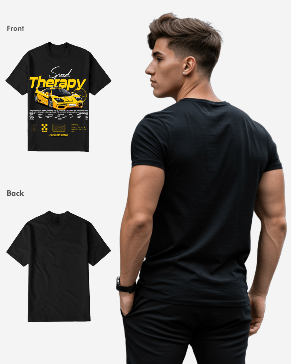G West Mens Regular Fit Speed Therapy Front Graphic T Shirt