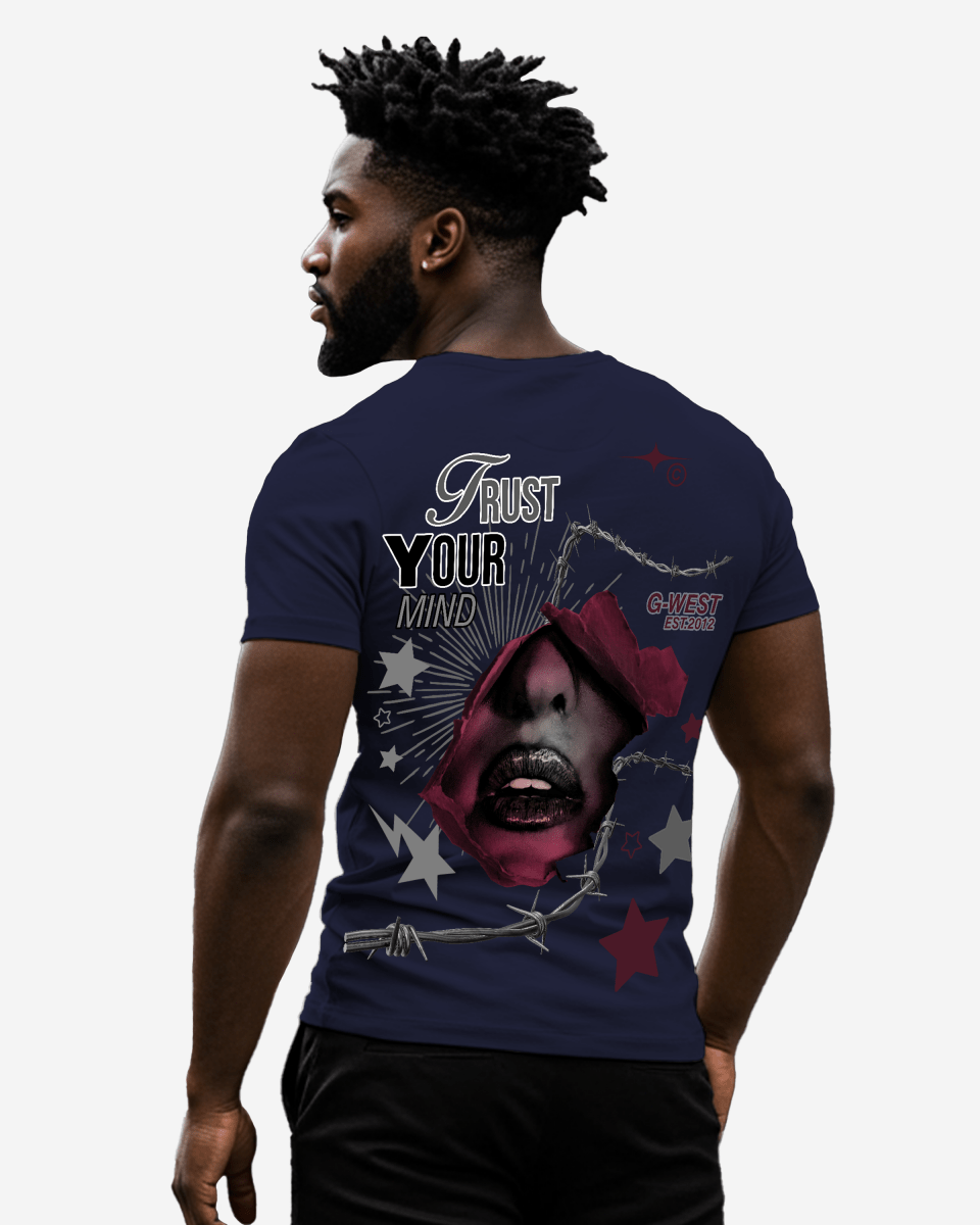 G West Mens Regular Fit Trust Your Mind T Shirt - Gwpbast5047 - 6 Colors