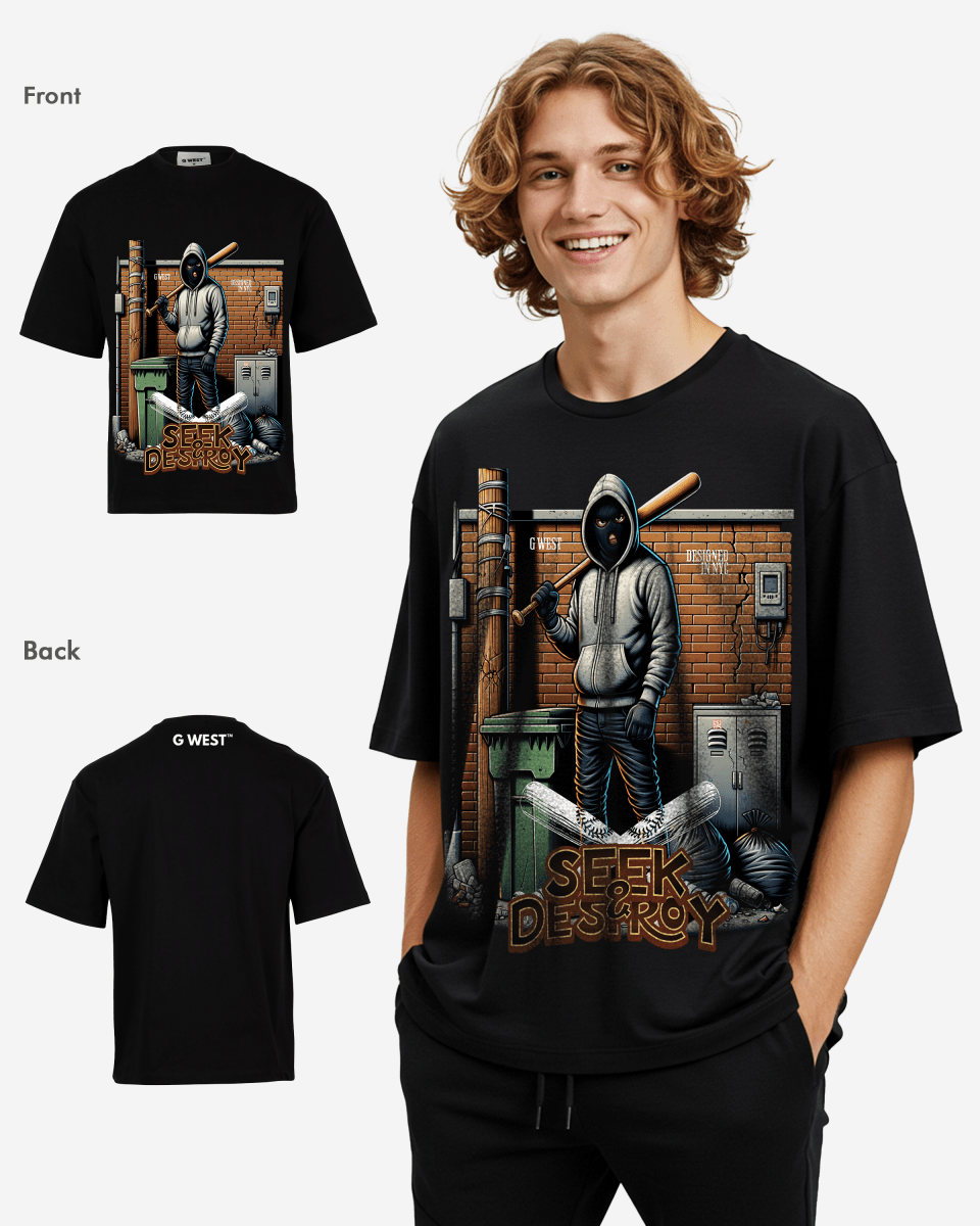 G WEST SEEK & DESTROY OVERSIZED T-Shirt Mens