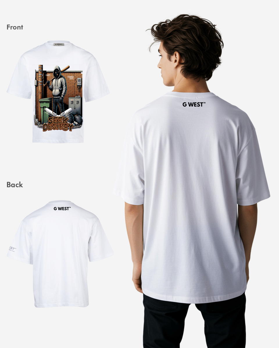 G WEST SEEK & DESTROY OVERSIZED T-Shirt Mens