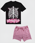 G West Skeleton Body Oversized Tee & Short Set