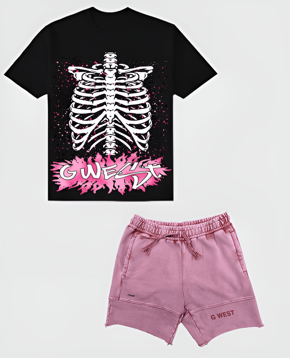 G West Skeleton Body Oversized Tee & Short Set