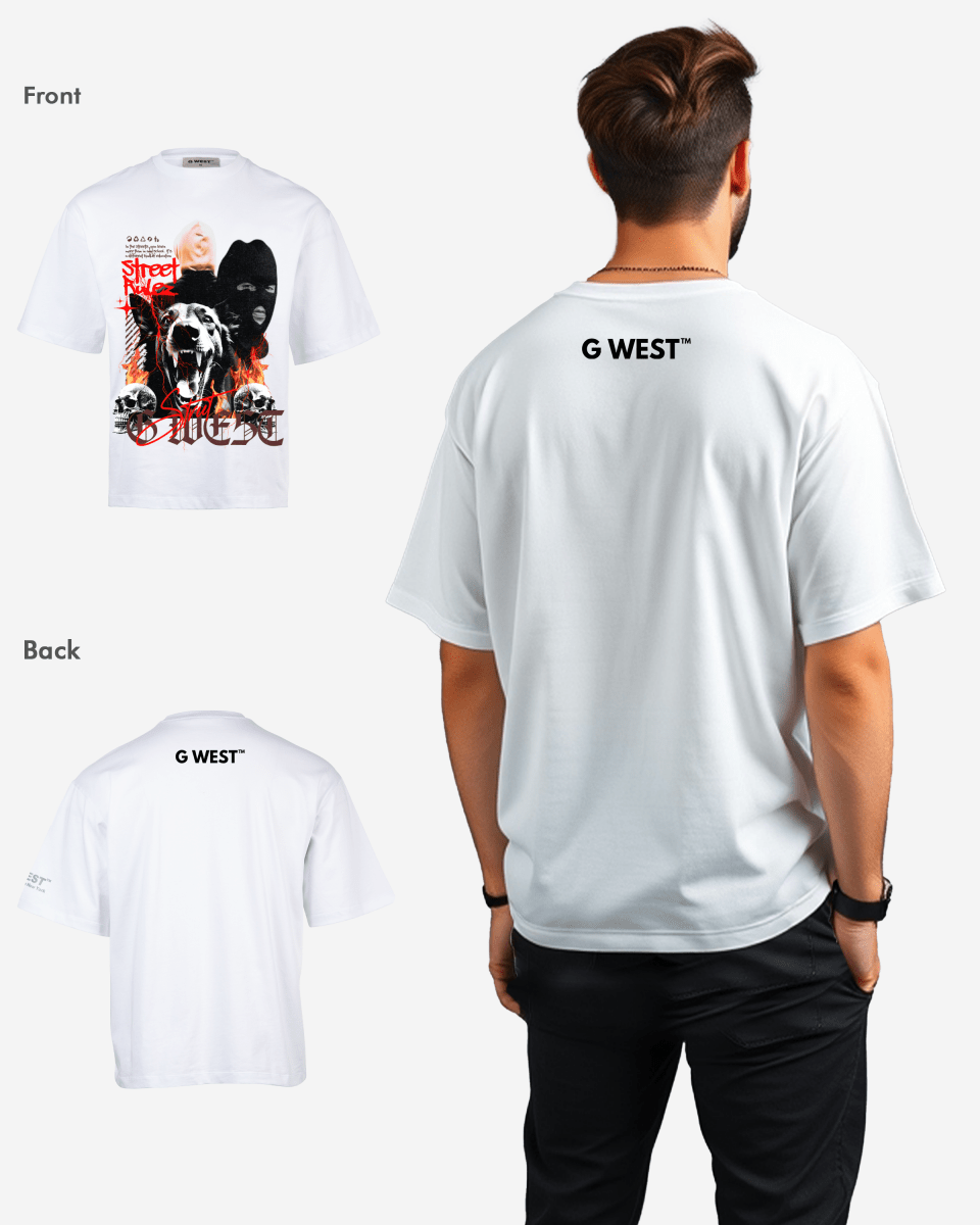 G WEST STREET RULEZ OVERSIZED T-Shirt Mens