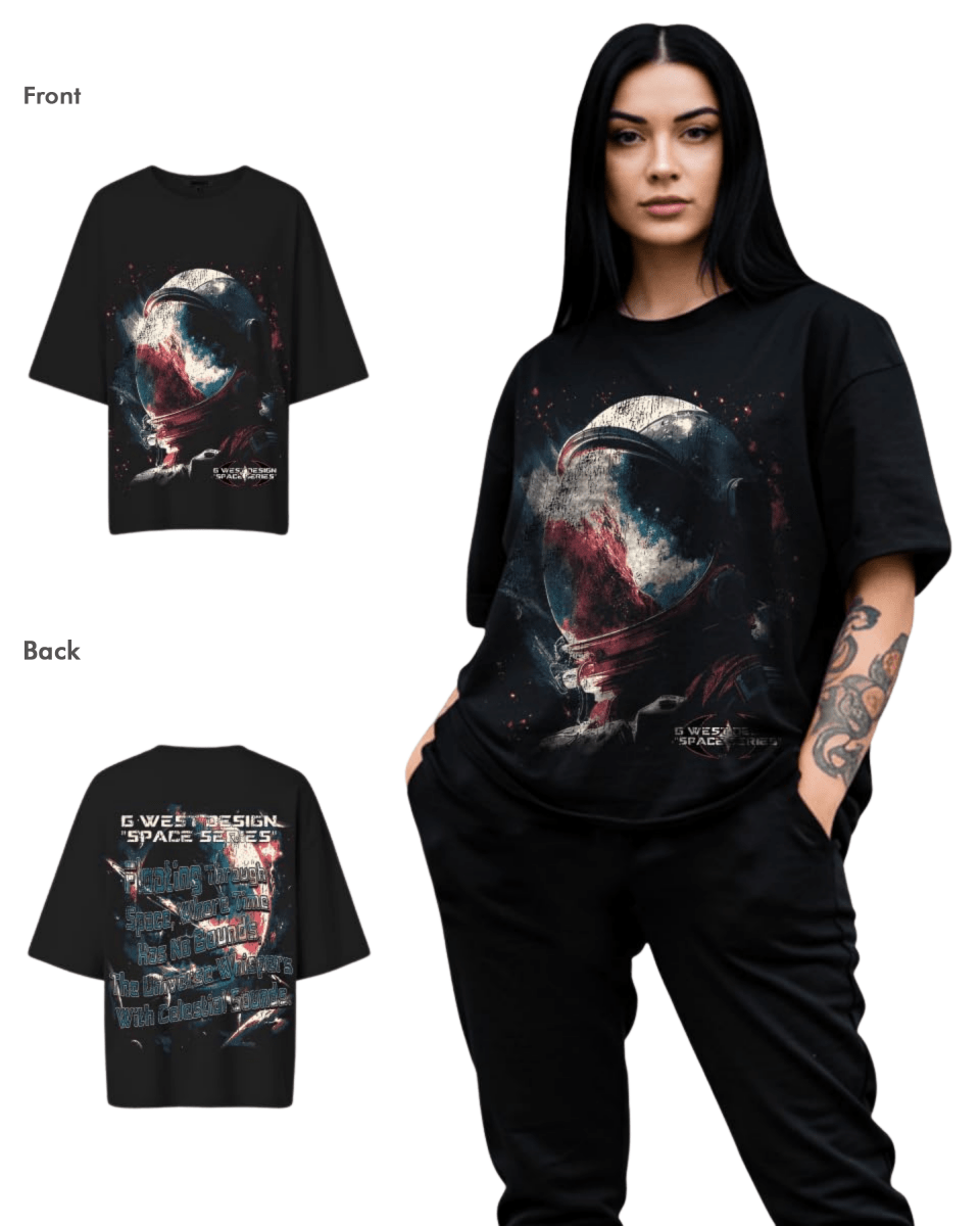G West Womens Space Series Premium Oversized Tee