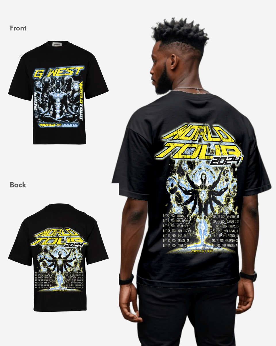 G West World Is Yours Premium Oversized T-Shirt Mens