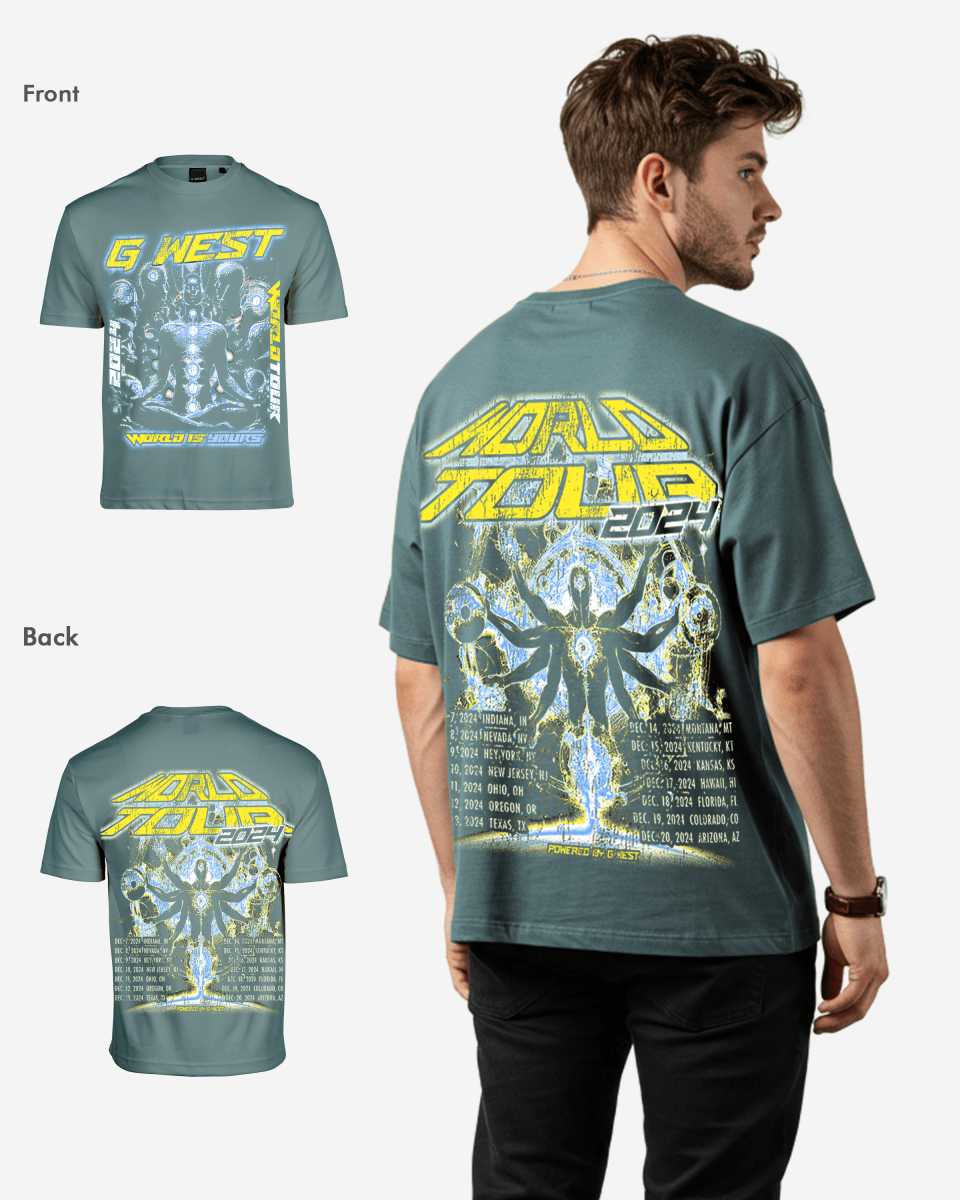 G West World Is Yours Premium Oversized T-Shirt Mens