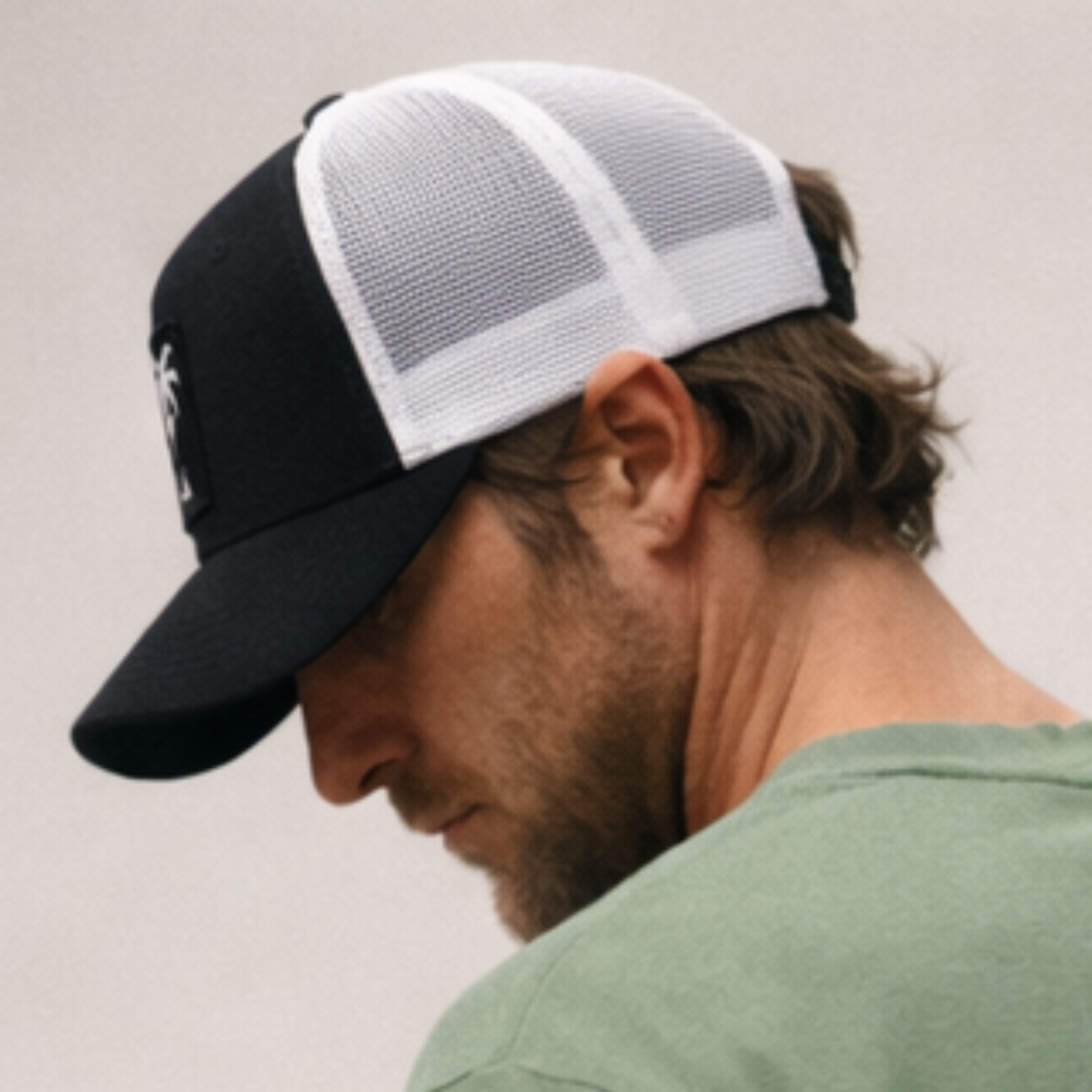 KX Palm Thunder Trucker Hat (Black with White patch)