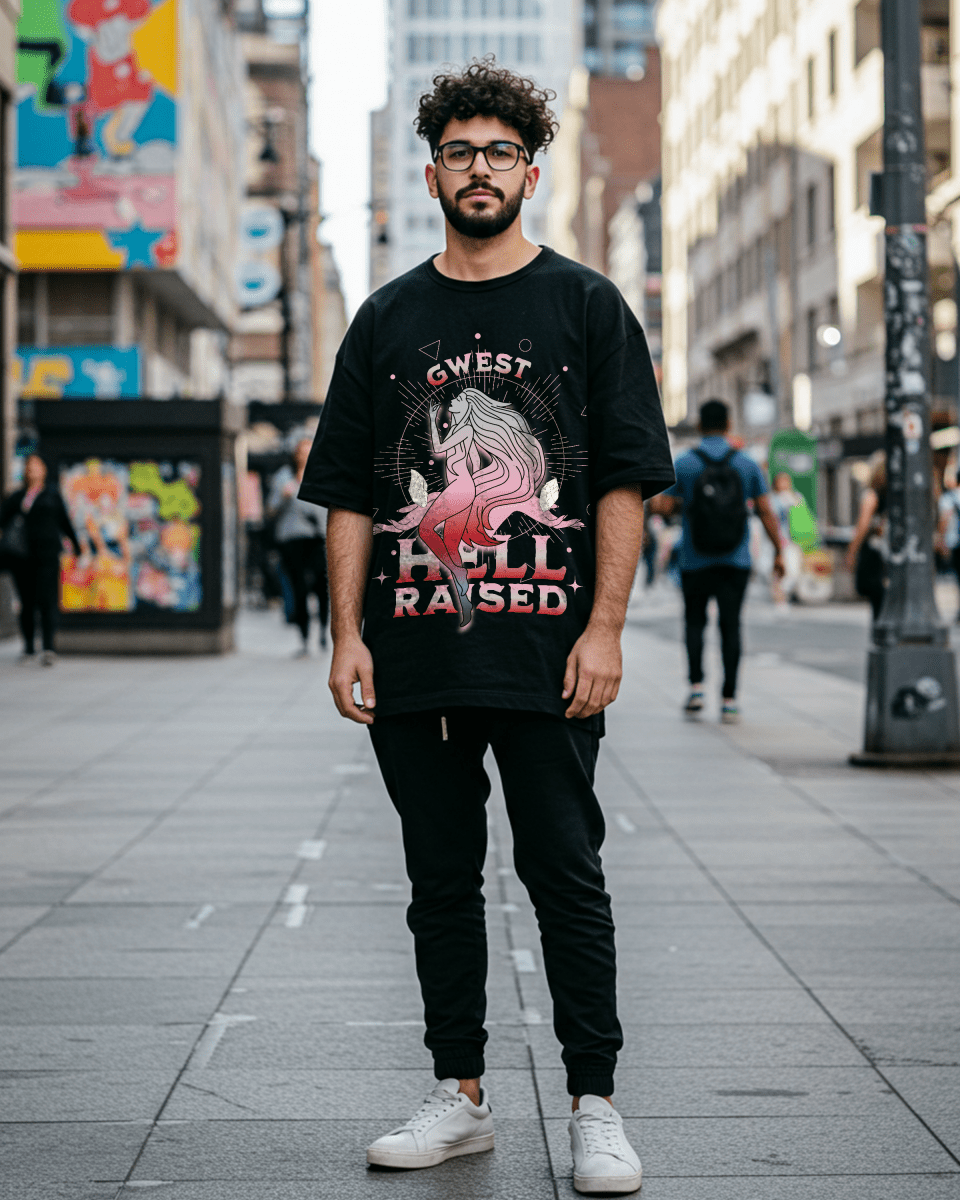 G West Hell Raised Oversized Men's T-Shirt