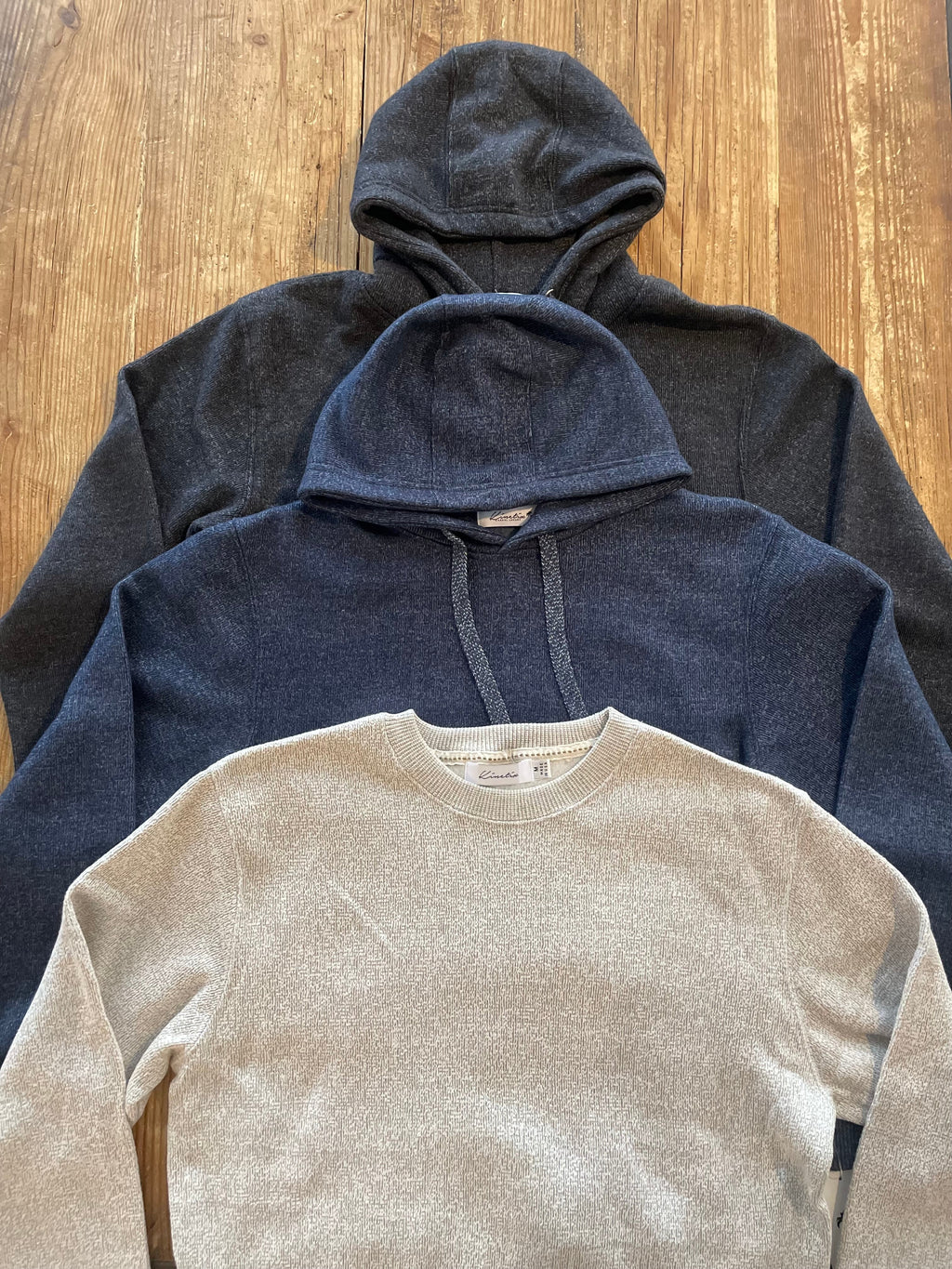 Half Moon Hoodie/Sweater Bundle (Heather Black, Heather Navy, and Heather Sand) $62 SAVINGS