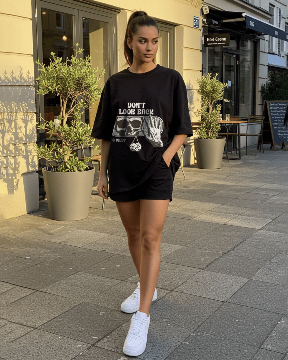 G West Horror Rearview Oversized Women's T-Shirt