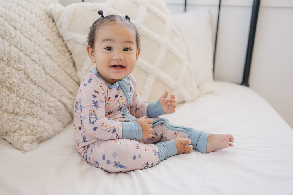 Nutcracker Print Bamboo Zippy Romper *Newborn left