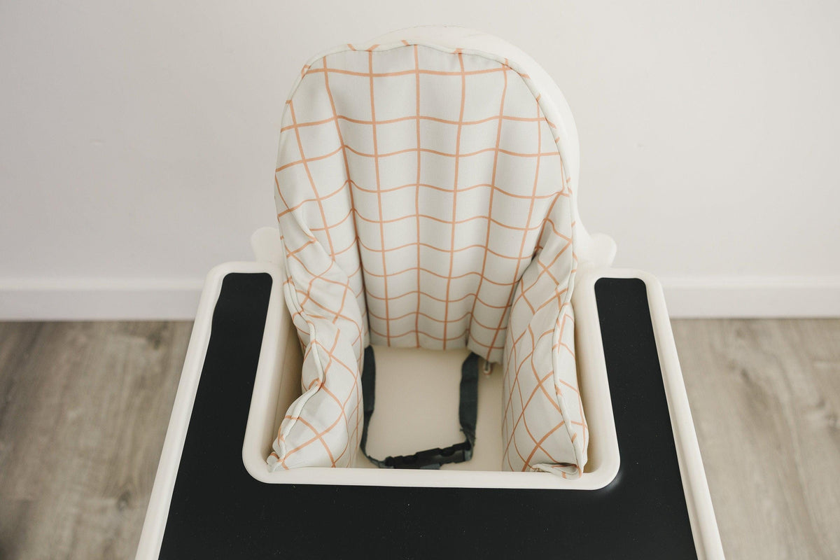 Camel Windowpane Cushion Cover for IKEA Antilop Highchair