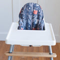 Navy Woodland IKEA Antilop Highchair Cushion Cover - Wipeable