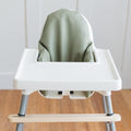 Olive Vegan Leather Cushion Cover for IKEA Antilop Highchair