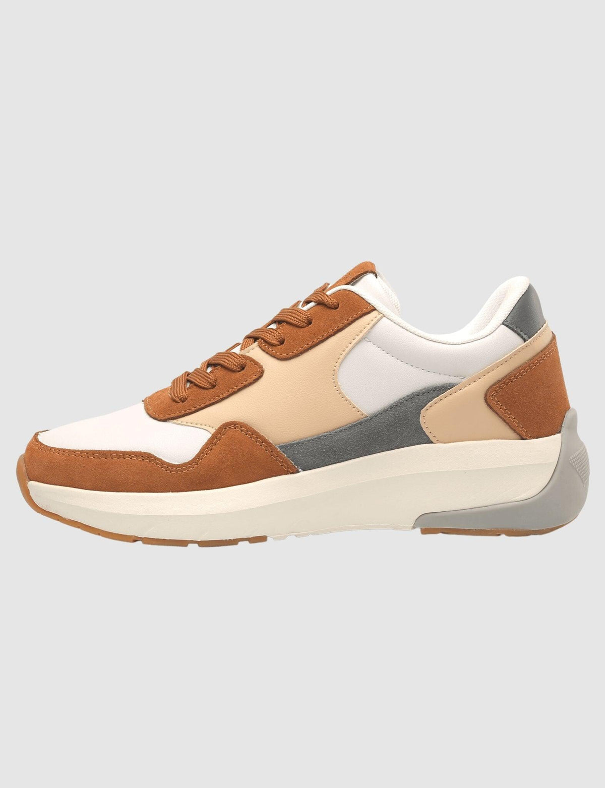 G West Mens Running Shoes - Gwm20004 Brown | White