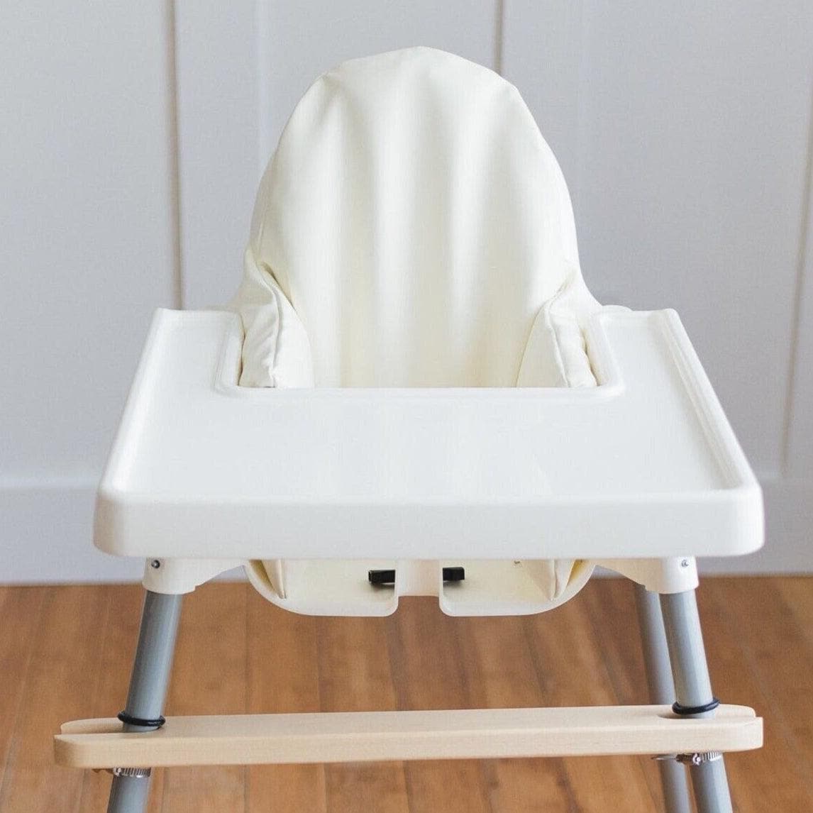 Off-White Vegan Leather IKEA Antilop Cushion Cover