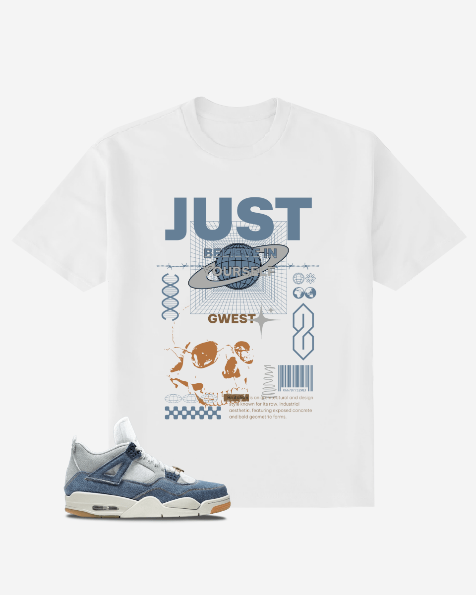 G West Just Believe In Yourself Oversized T-Shirt Mens