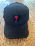 KX Palm Thunder Trucker Hat (Black with Red patch)