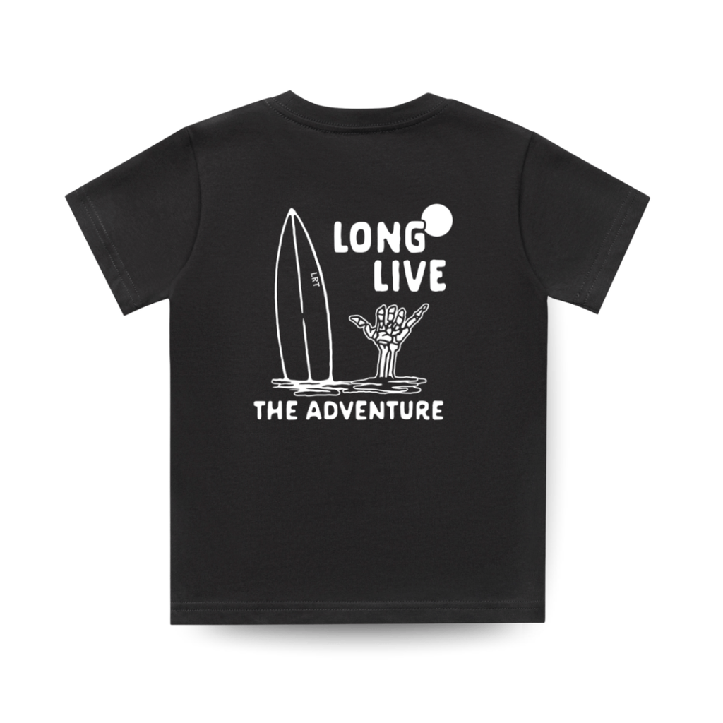 LONG LIVE THE ADVENTURE TEE - BLACK